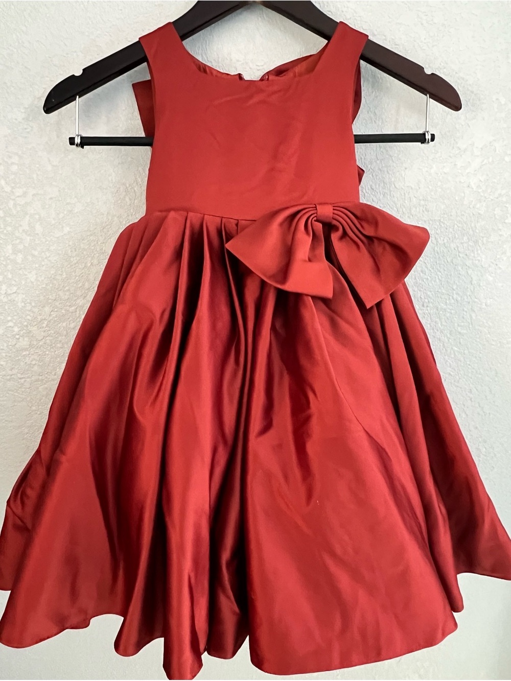 Azazie Red Sleeveless Girls' Party Dress with Side Bow